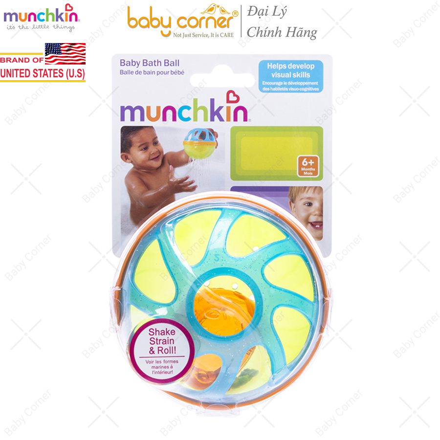 Đồ chơi bóng xúc xắc munchkin màu hồng cho bé 6m+