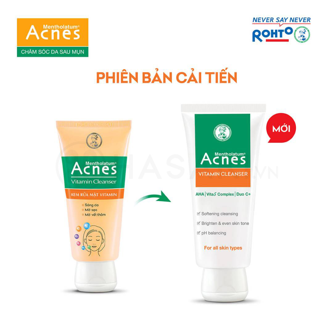 Acnes Vitamin Cleanser - Kem rửa mặt Vitamin 100ml