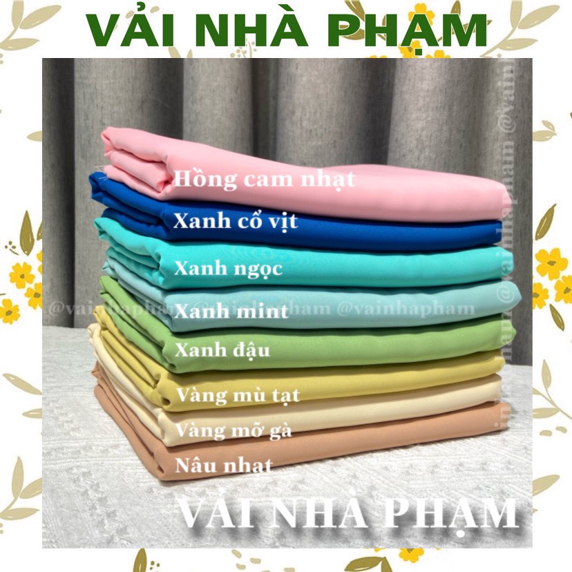 VẢI LỤA MANGO MÀU-KHỔ 1.5M-VẢI NHÀ PHẠM