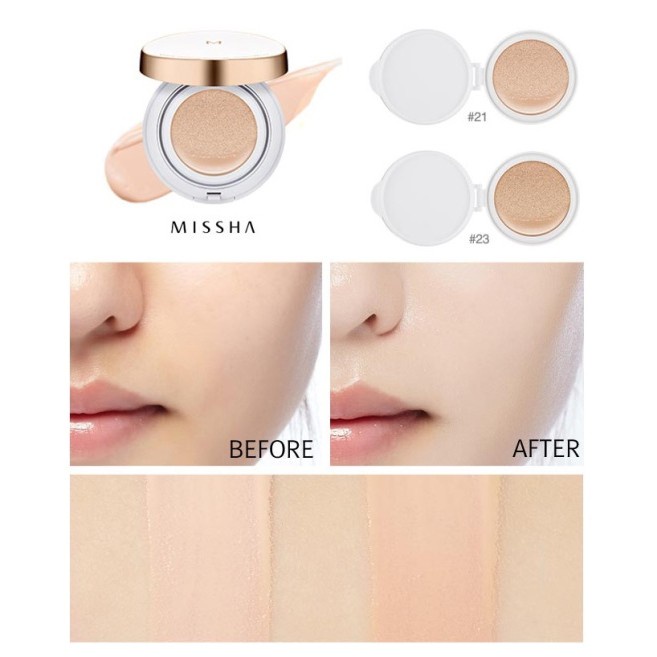 Phấn nước kiềm dầu và cấp ẩm Missha Magic Cushion Moisture (15g)