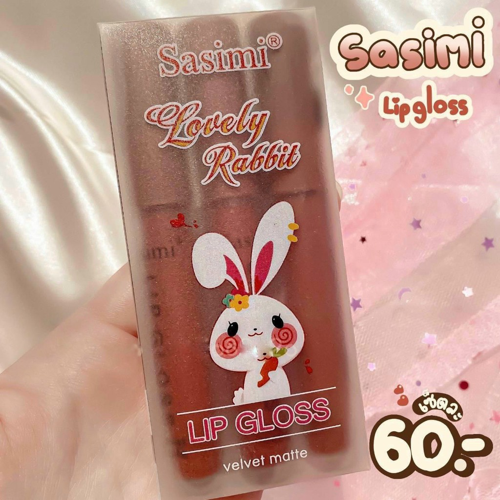 Sét Son Kem Sasami 3 cây Lovely Rabbit