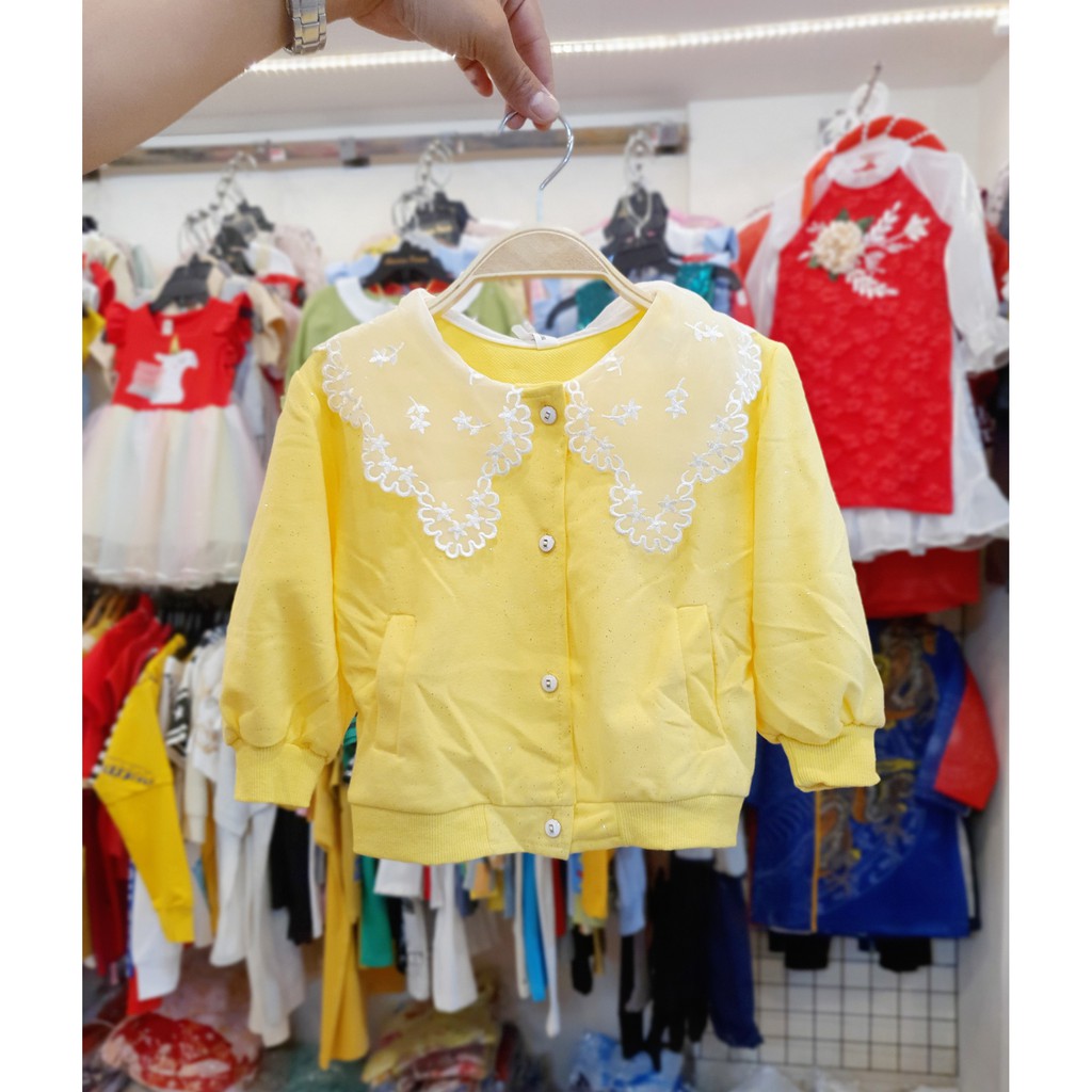 Áo khoác len dễ thương cho bé gái size 5-15kg hàng Quảng Châu cao cấp