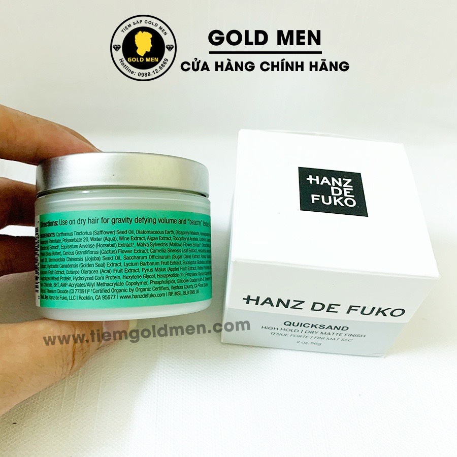 Sáp vuốt tóc Hanz De Fuko Quicksand + Tặng lược