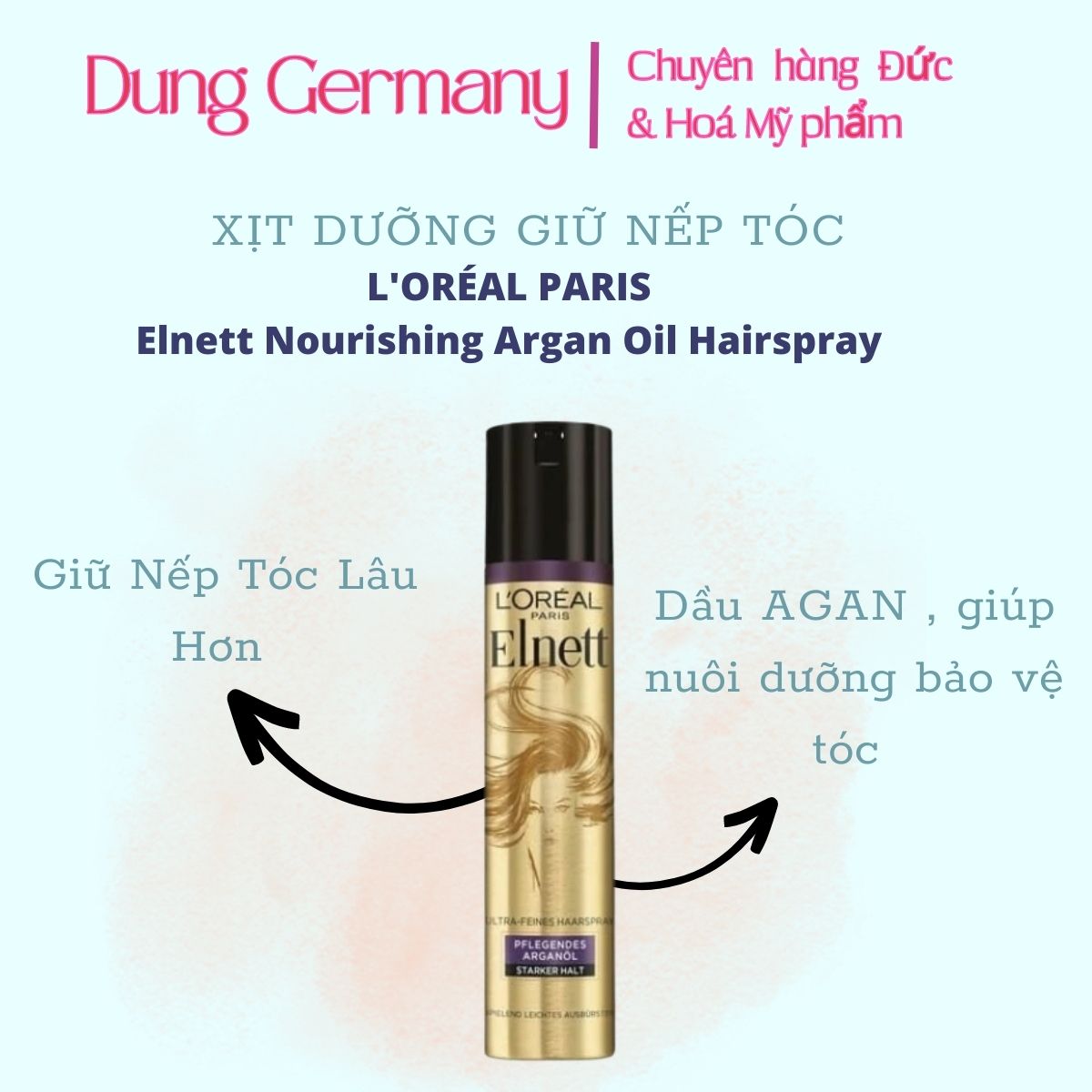 Xịt tóc giữ nếp L’OREAL ELNETT SATIN HAIRSPRAY - 250ml