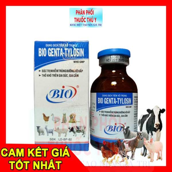 Bio Genta Tylosin 20ml - Nhiễm trùng đường hô hấp, thở khó