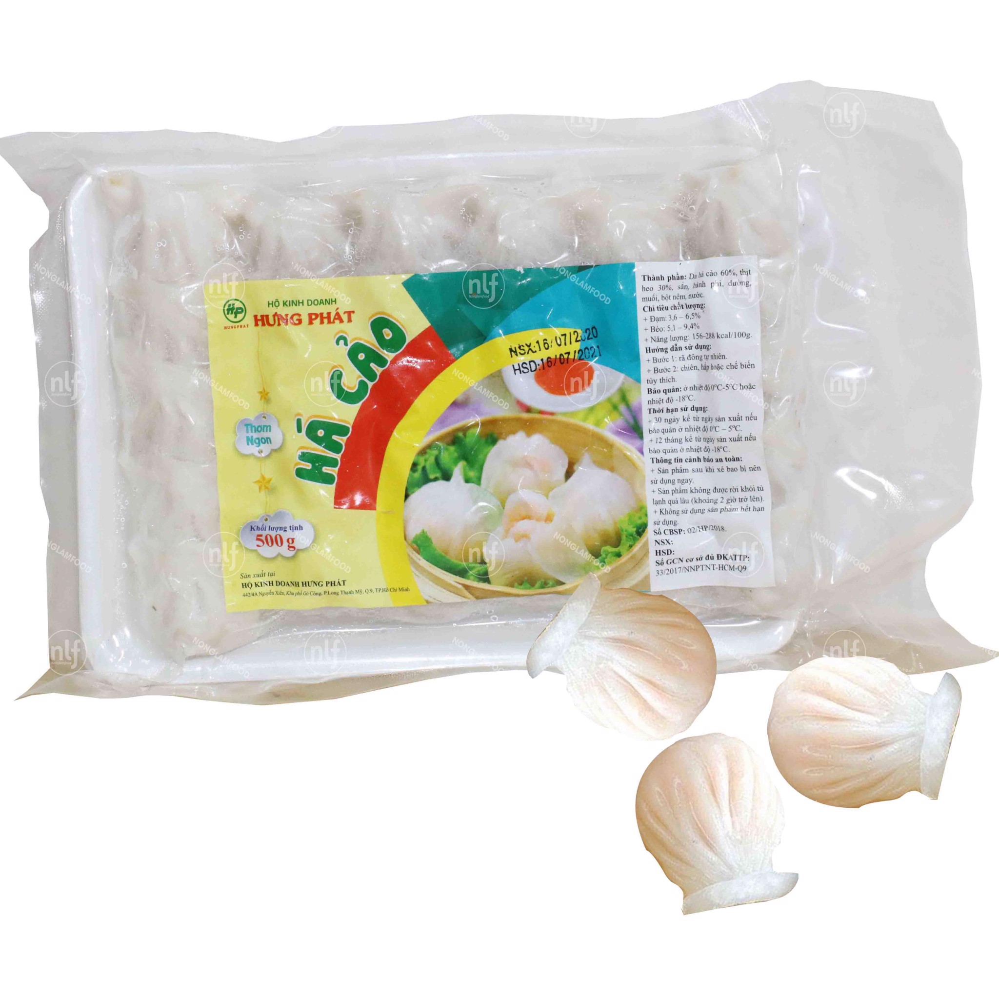 Há cảo nhân thịt và rau củ