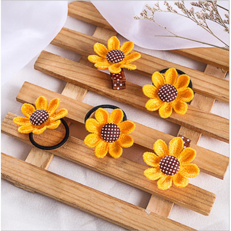 Set 3 dây cột tóc - kẹp tóc cho bé
