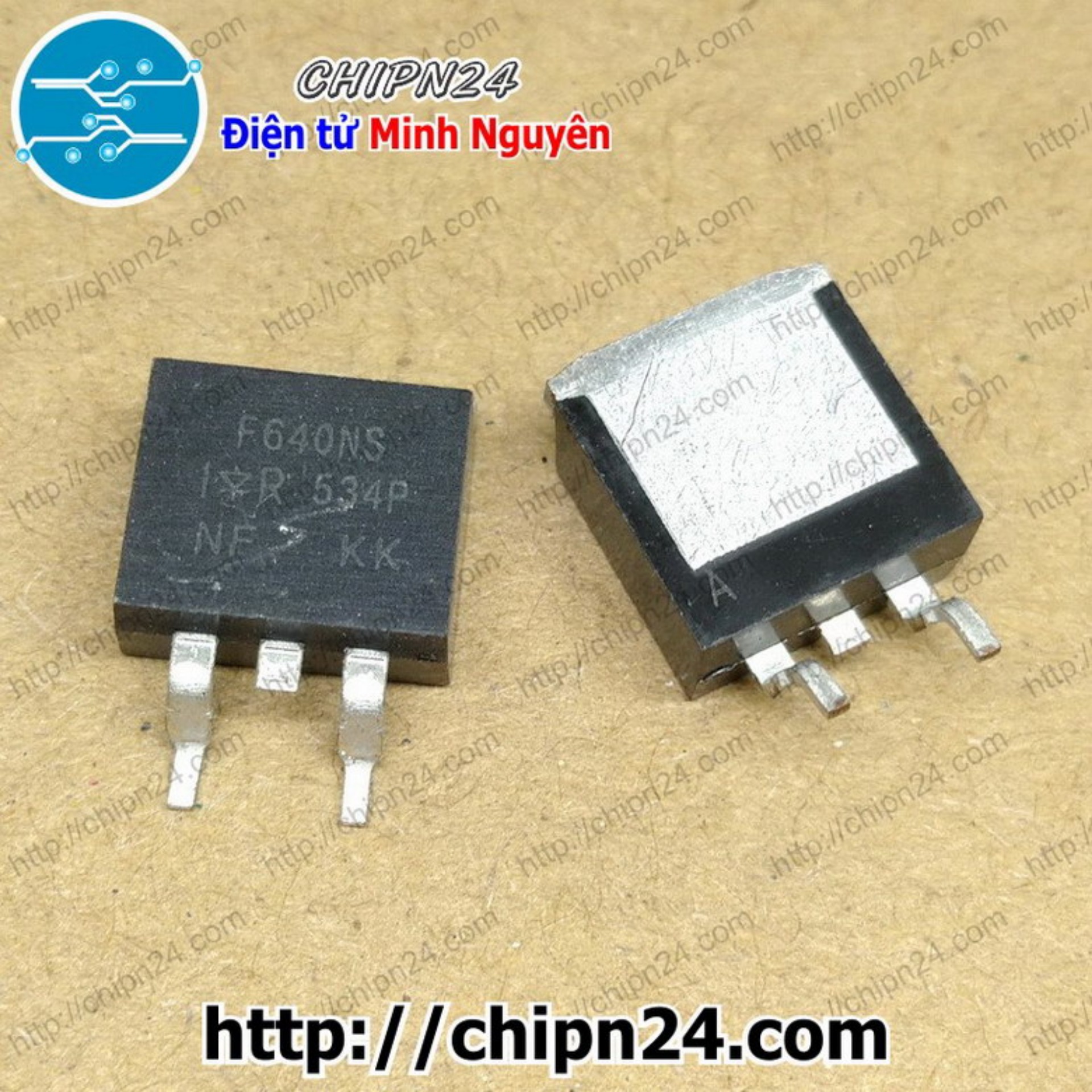 [2 con] (SOP) Mosfet Dán IRF640 TO-263 18A 200V Kênh N (SMD Dán) (F640NS F640 640)