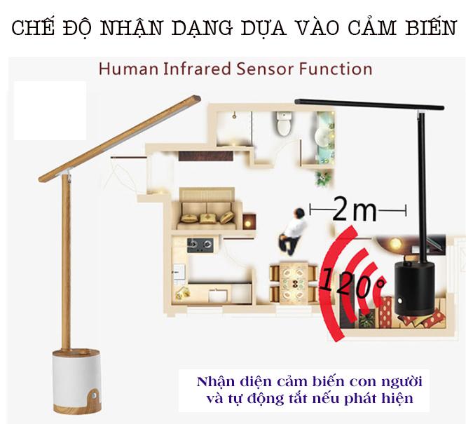 Đèn LED đọc sách, đèn làm việc, đèn học chống cận, đèn ngủ thông thông minh, tích điện 4000mA GX, 3 chế độ ánh sáng, thời gian pin chờ lên đến 6 tháng (pin đã sạc còn lưu trong đèn) (vàng)