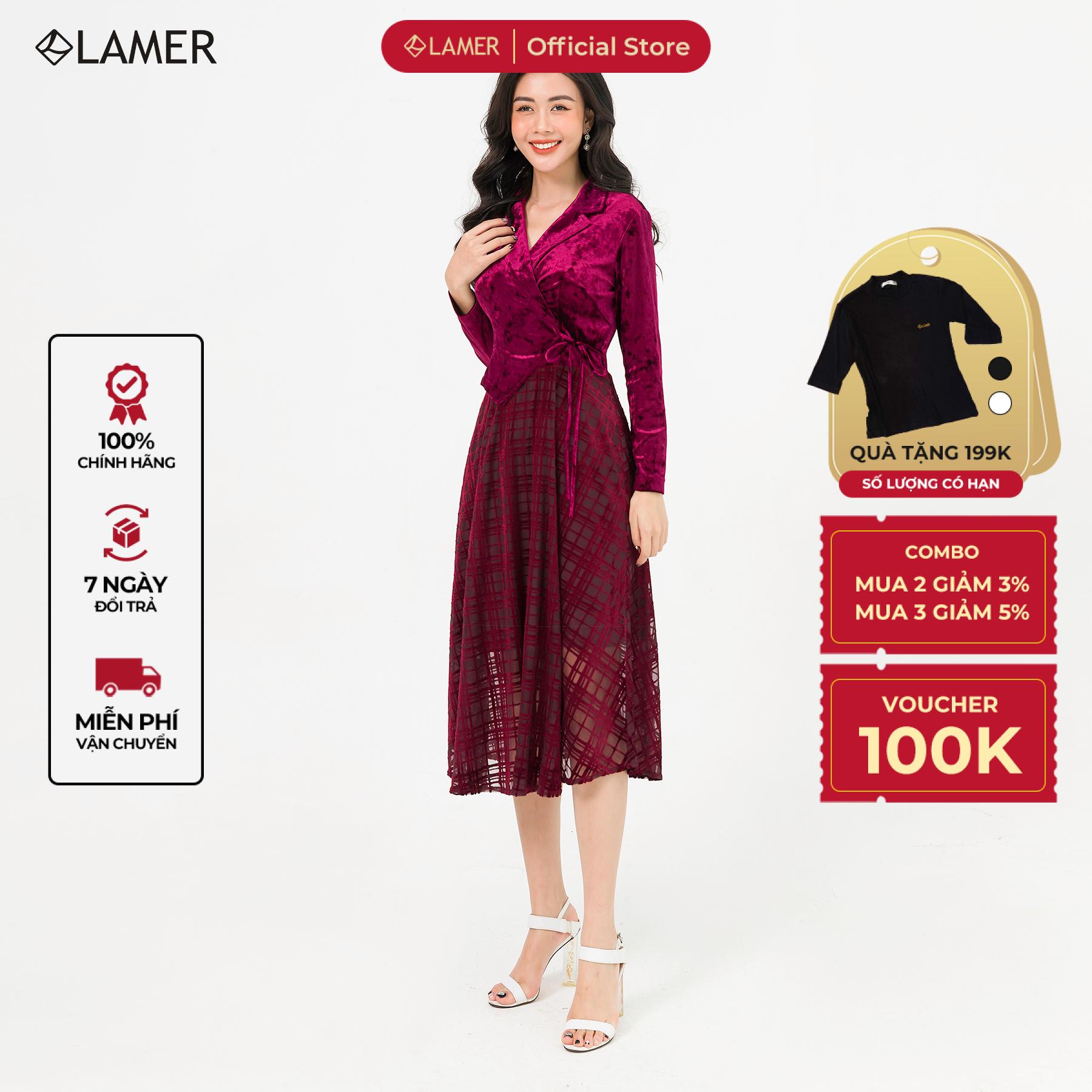 Đầm Dạ Hội Lamer Cổ 2 Ve S63L20Q046