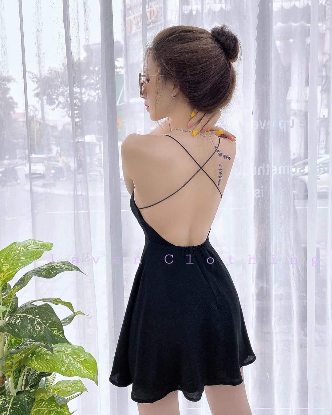Đầm 2 dây nữ voan lụa