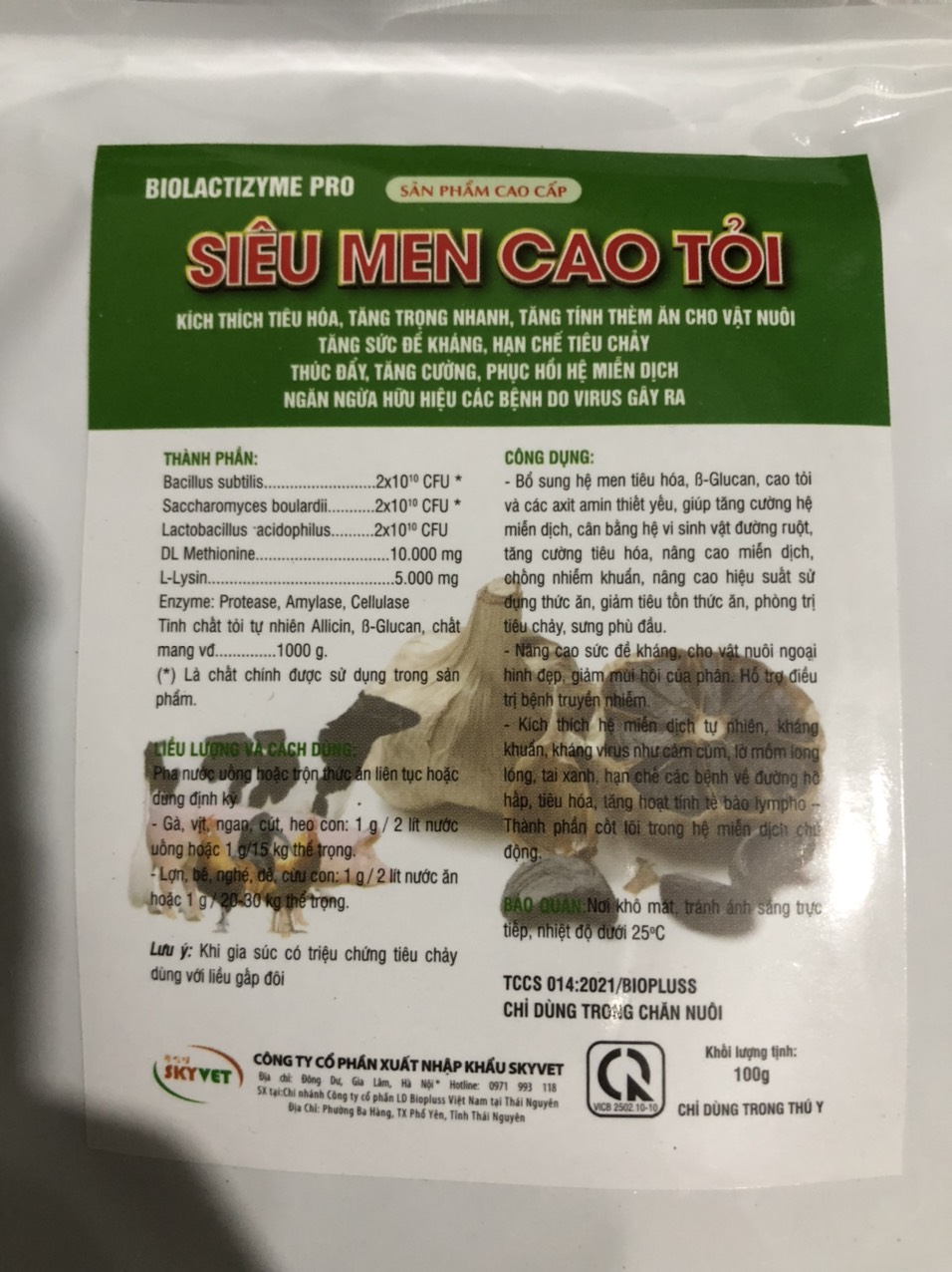 Thuốc thú y, Siêu men cao tỏi/ men tỏi dùng cho chó, mèo, gia súc, gia cầm