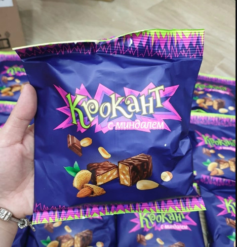 Kẹo Socola Hạnh Nhân Nga Kpokaht Tím gói 500g