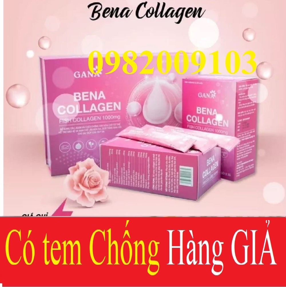 Bena Collagen GANA colagen dạng bột công nghệ thủy phân peptit hộp 30 gói