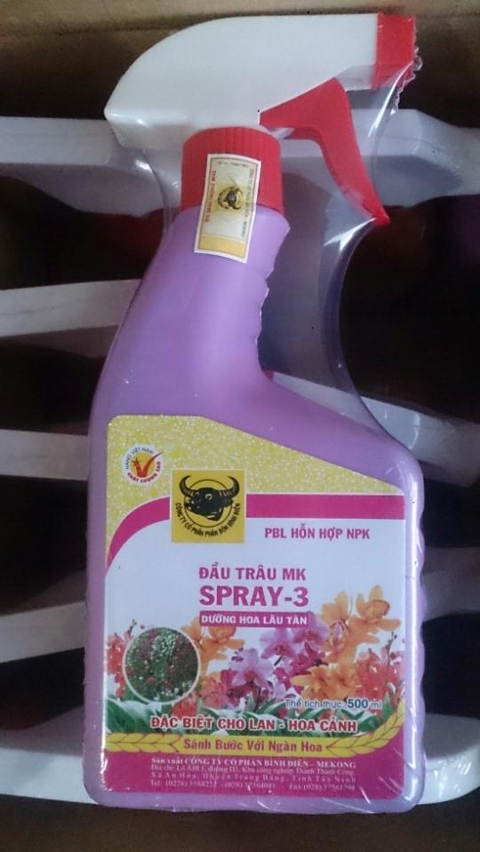 PHÂN BÓN LÁ ĐẦU TRÂU KÍCH RA HOA SPRAY 3 - 500ML