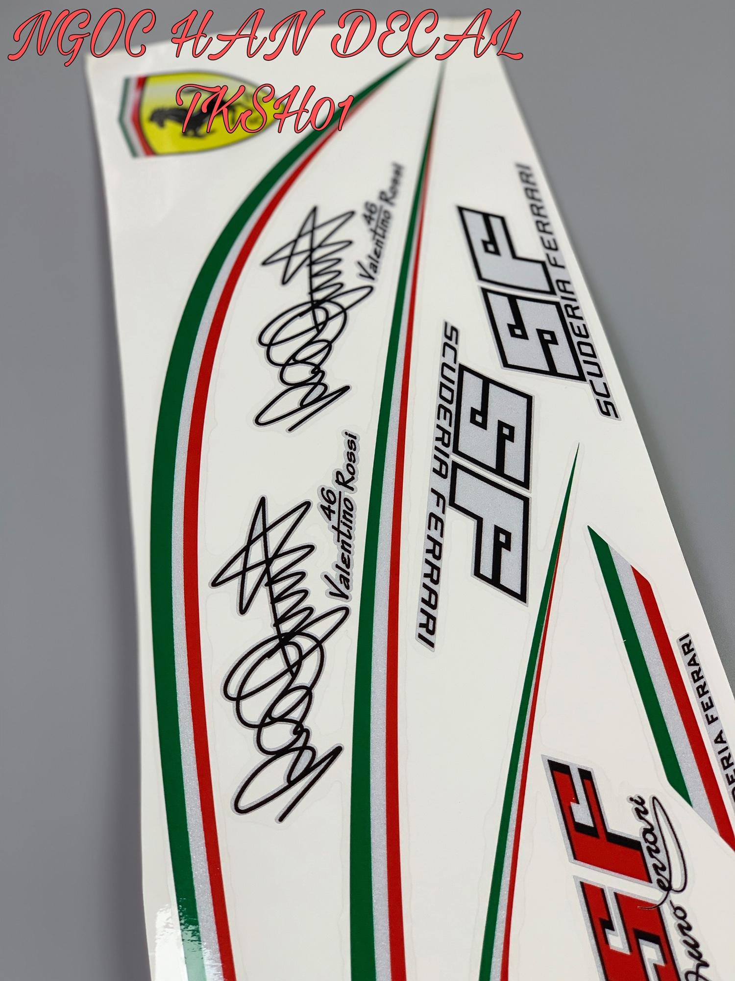 [HCM]Bộ tem phản quang Ferrari dán xe SH -- NGỌC HÂN DECAL