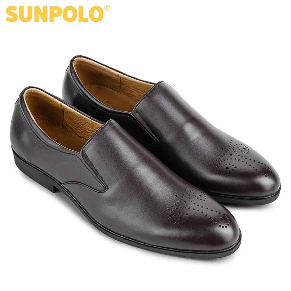 Men Formal Leather Shoes SUNPOLO SUKT0527DN (Black, Brown)