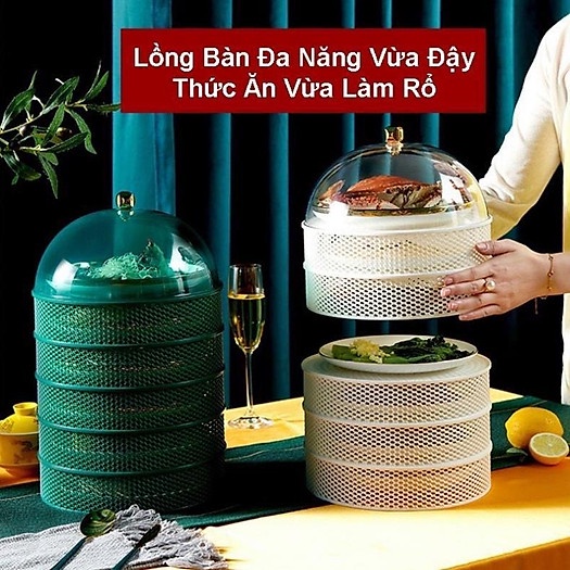 Lồng bàn, lồng bàn 5 tầng, lồng bàn Kami 5 tầng đa năng, lồng bàn đậy thức ăn 5 tầng KAMI mới 2022