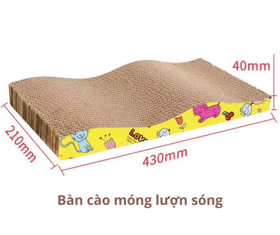 Bàn cào móng cho mèo tặng kèm catnip