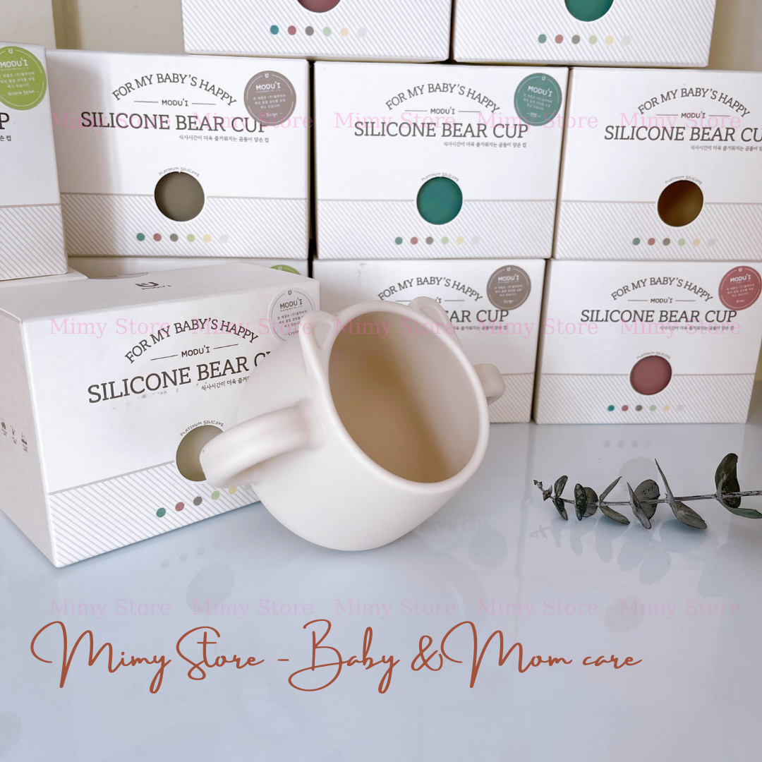 BLUEMAMA Cốc Gấu Silicone Có Tay Cầm