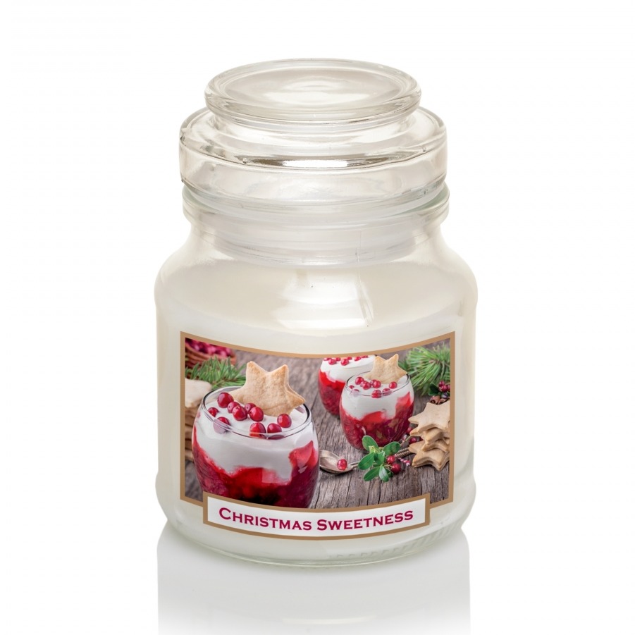 Hũ nến thơm tinh dầu Bartek Candles BAT0905 Christmas Sweetnees 130g (Hương nho chuỗi ngọc)