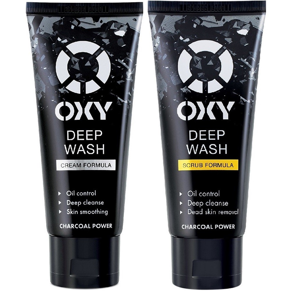 Kem rửa mặt oxy có hạt sạch sâu 100g deep wash scrub formula màu đen