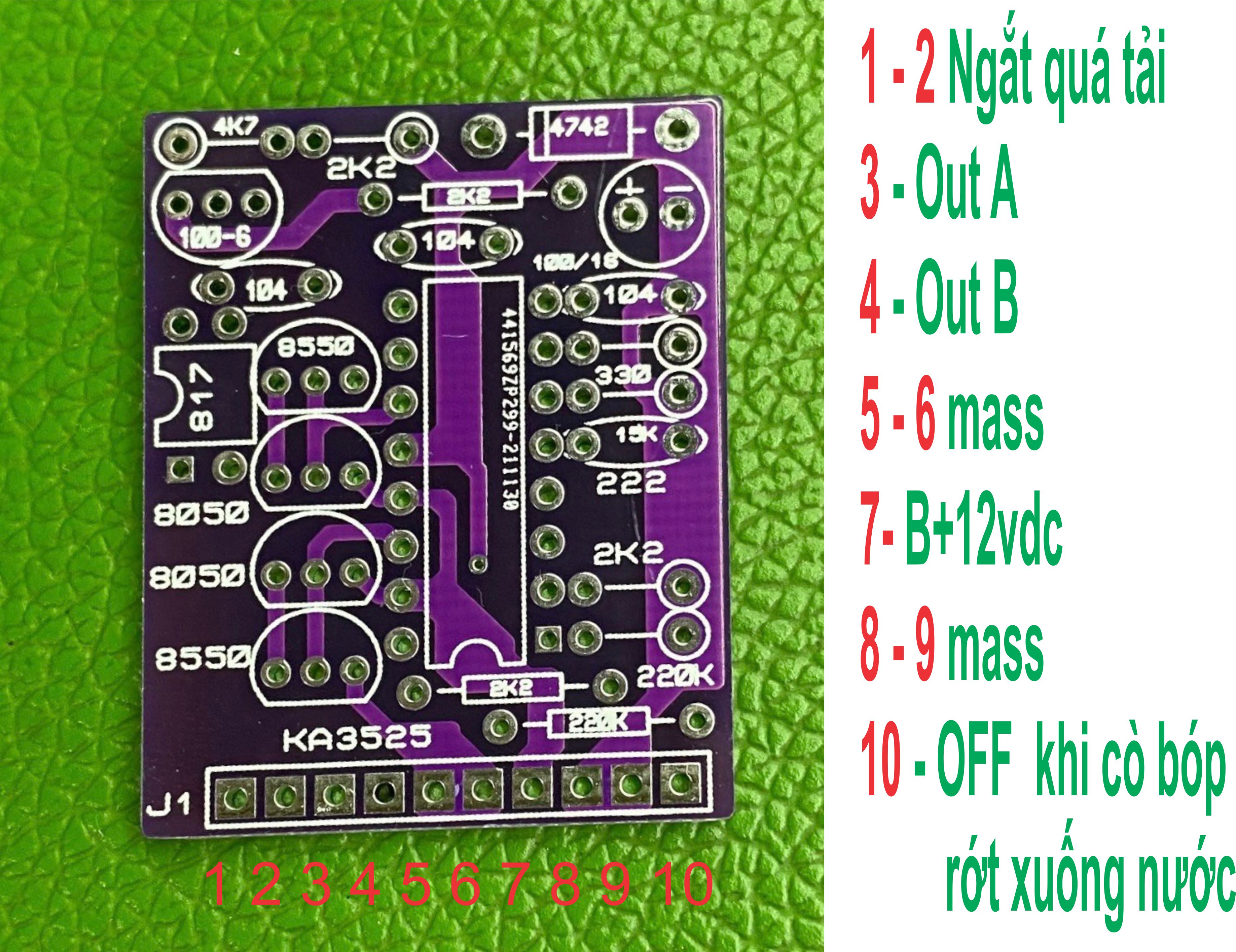 Combo 10 PCB bo mạch dao động 3525 có đệm