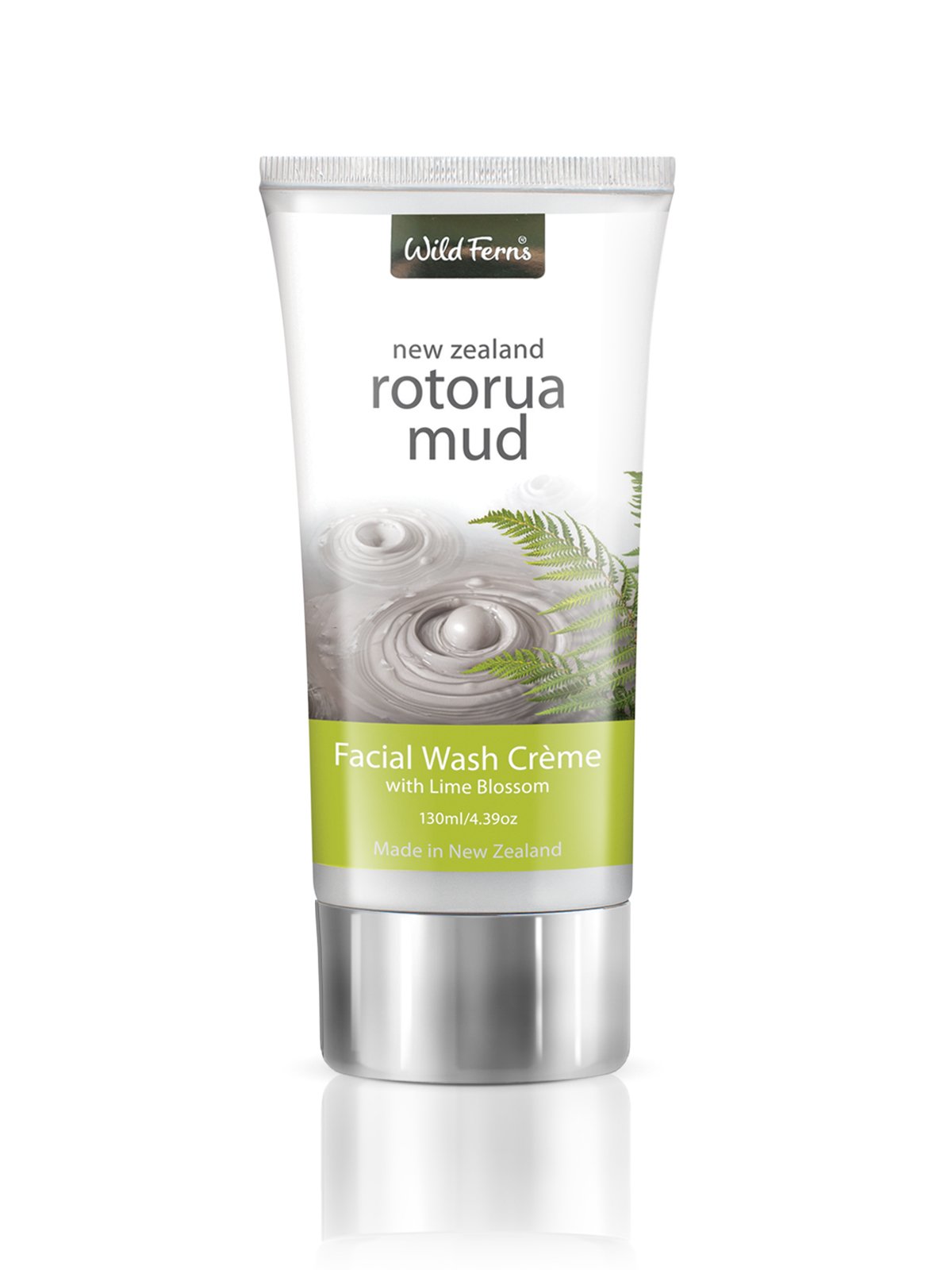 Wild ferns rototassel mineral mud facial wash cream crème with lime blossom, 130ml