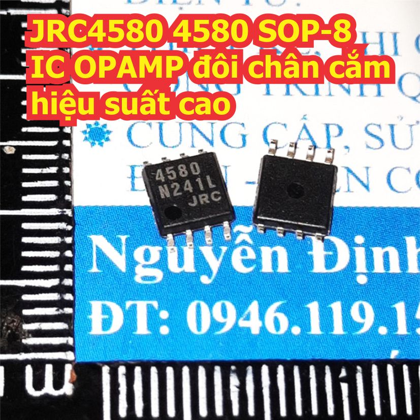 5 con jrc4580d njm4580d 4580d jrc jrc4580 njm4580 4580 dip-8 / sop-8 ic opamp đôi chân cắm hiệu suất cao kde8965
