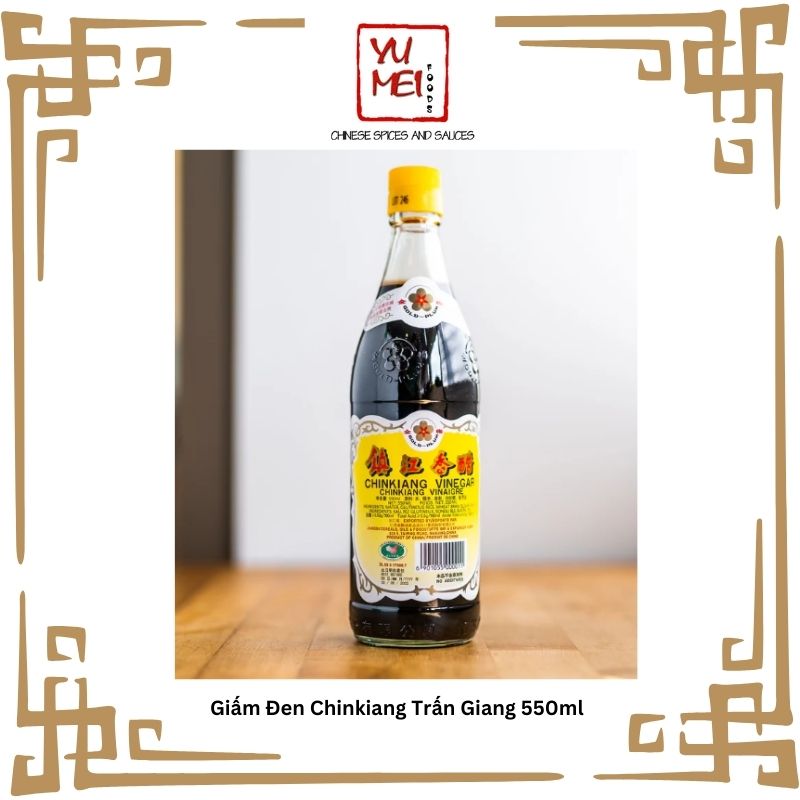 Giấm Đen Chinkiang Trấn Giang 550ml làm Giò Heo Giấm, Nước Chấm