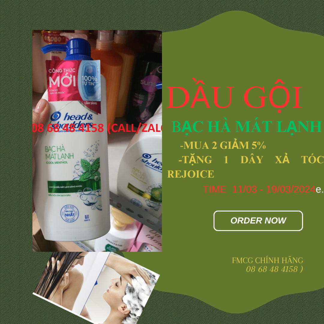 Dầu gội Head & shoulder bạc hà mát lạnh Thái Lan 625ml