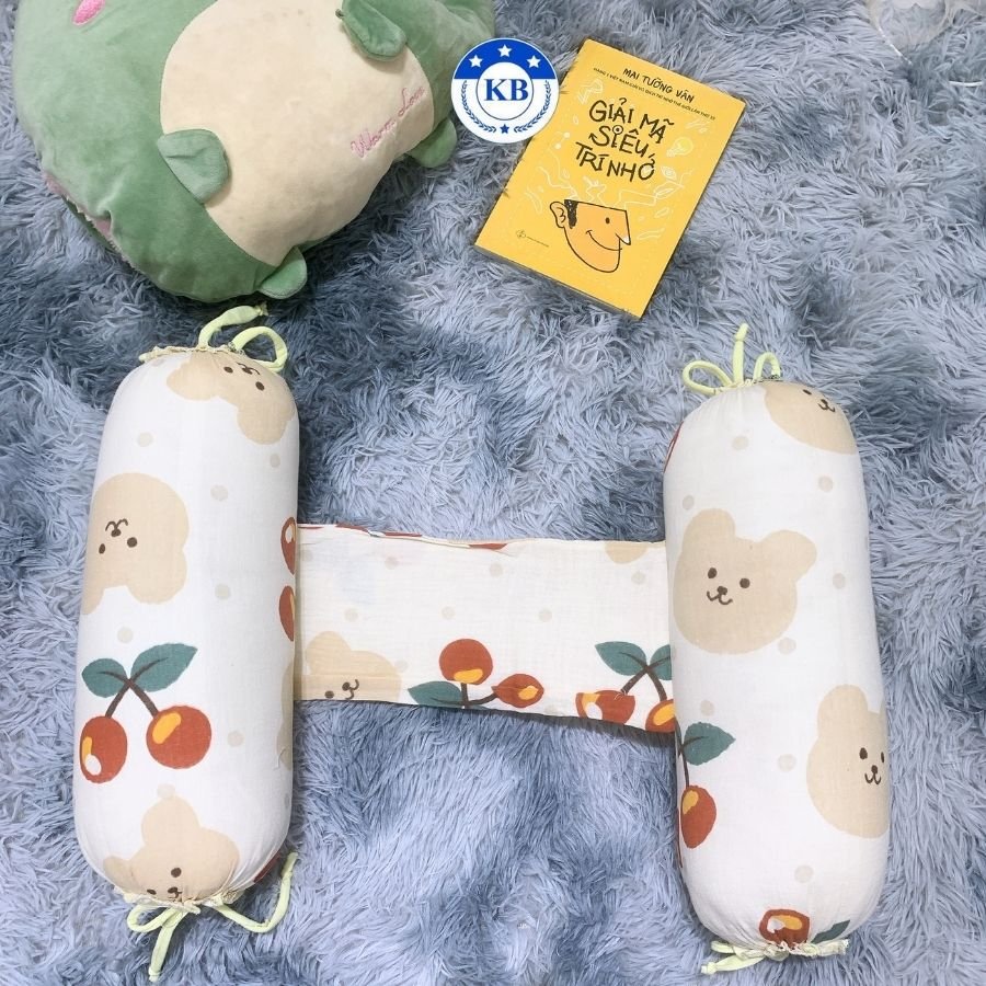 Gối Chặn Xô Muslin Cho Bé Sơ Sinh Cao Cấp