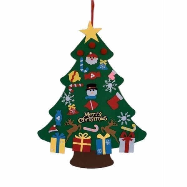 Cây thông trang trí noel dán tường vải da