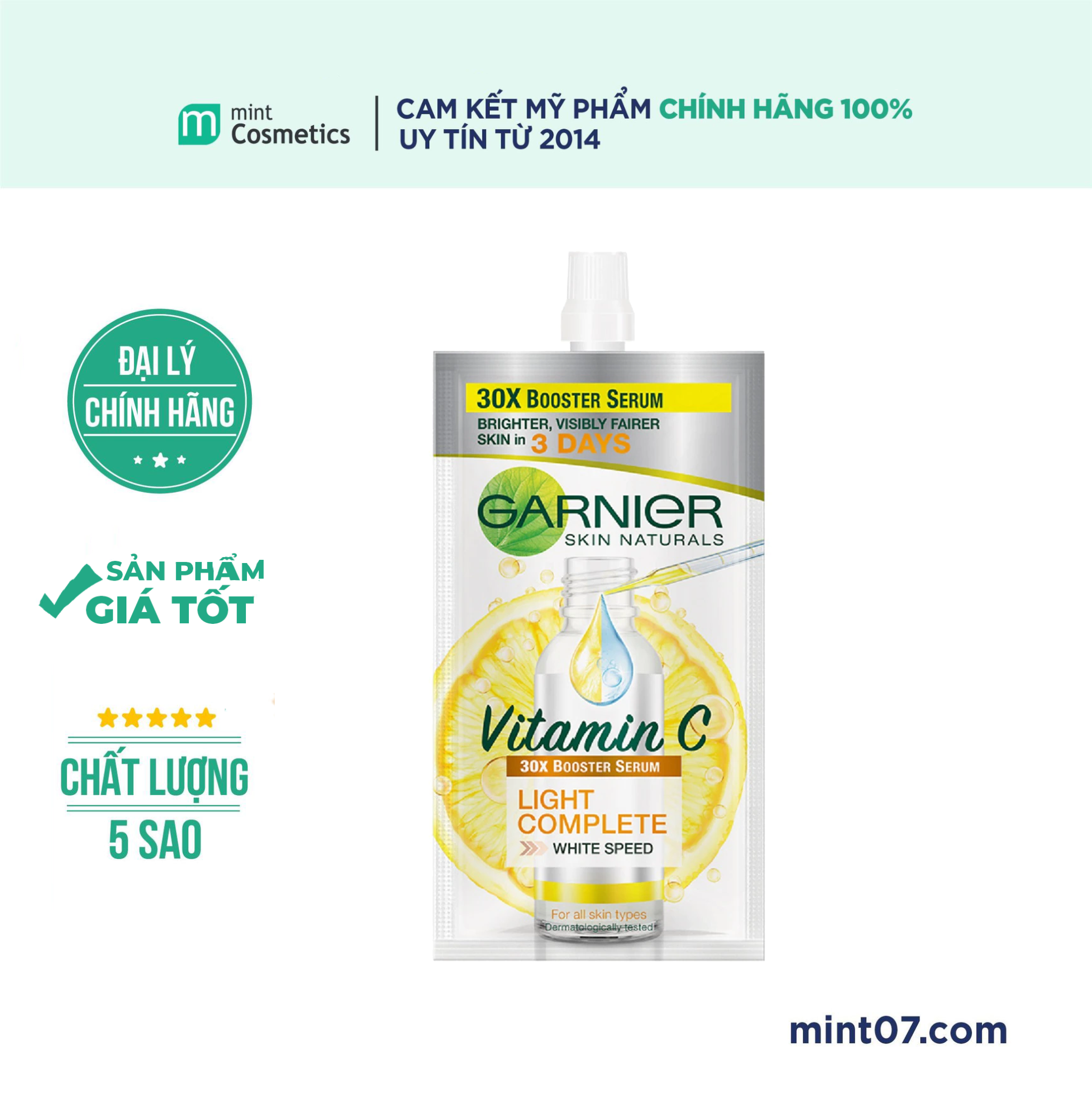 Tinh chất Garnier Light Complete 30x Booster Serum 7.5ml