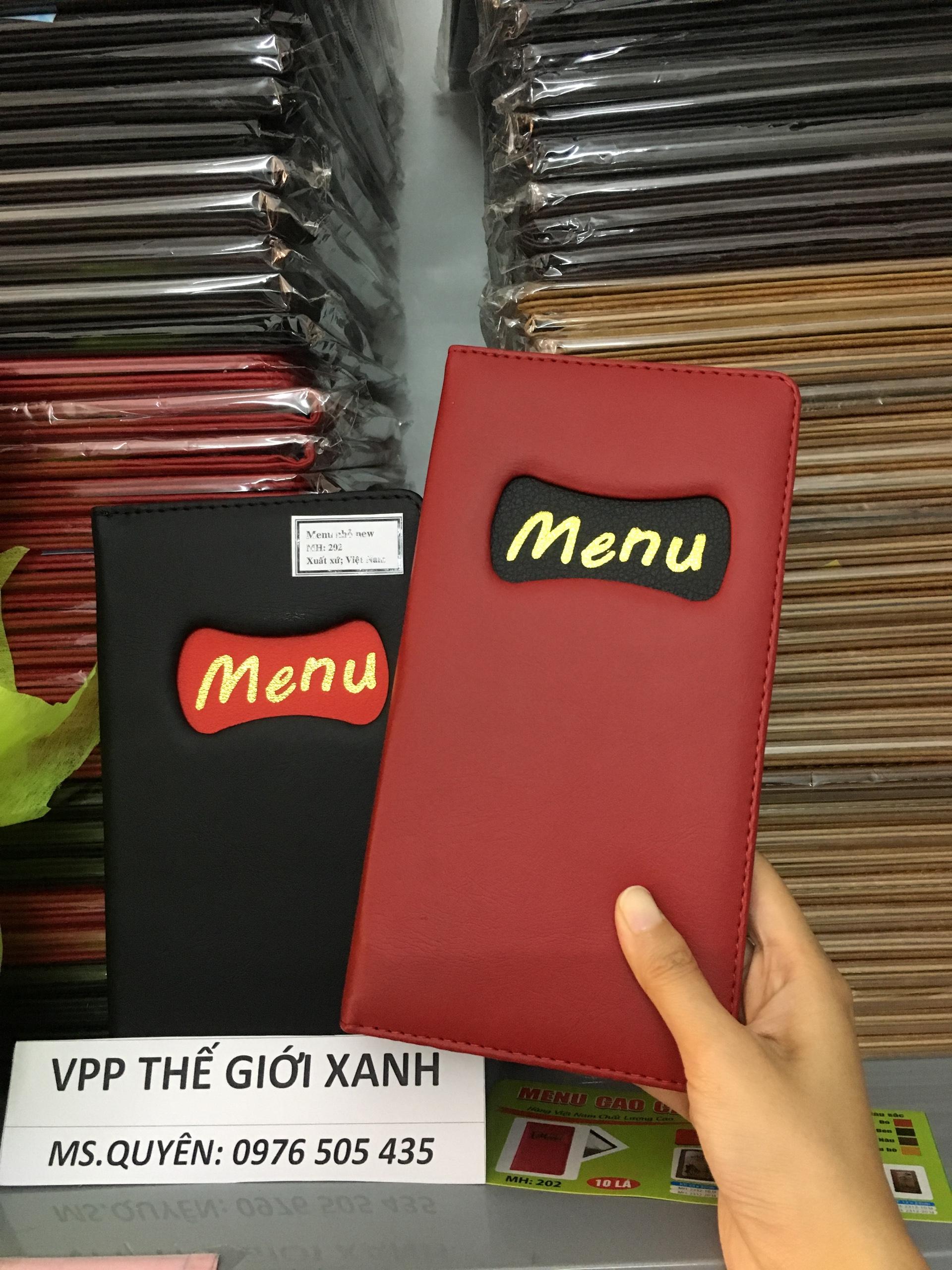 Bìa Menu 10 lá 202 (12*23CM)