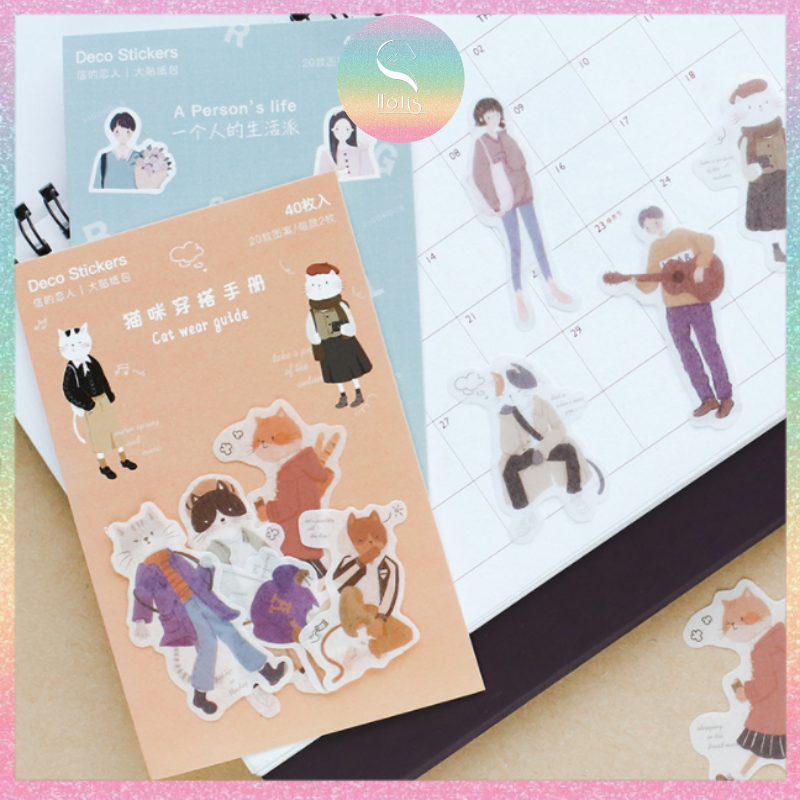 [HOTIS] Sticker hình người - 40 hình dán