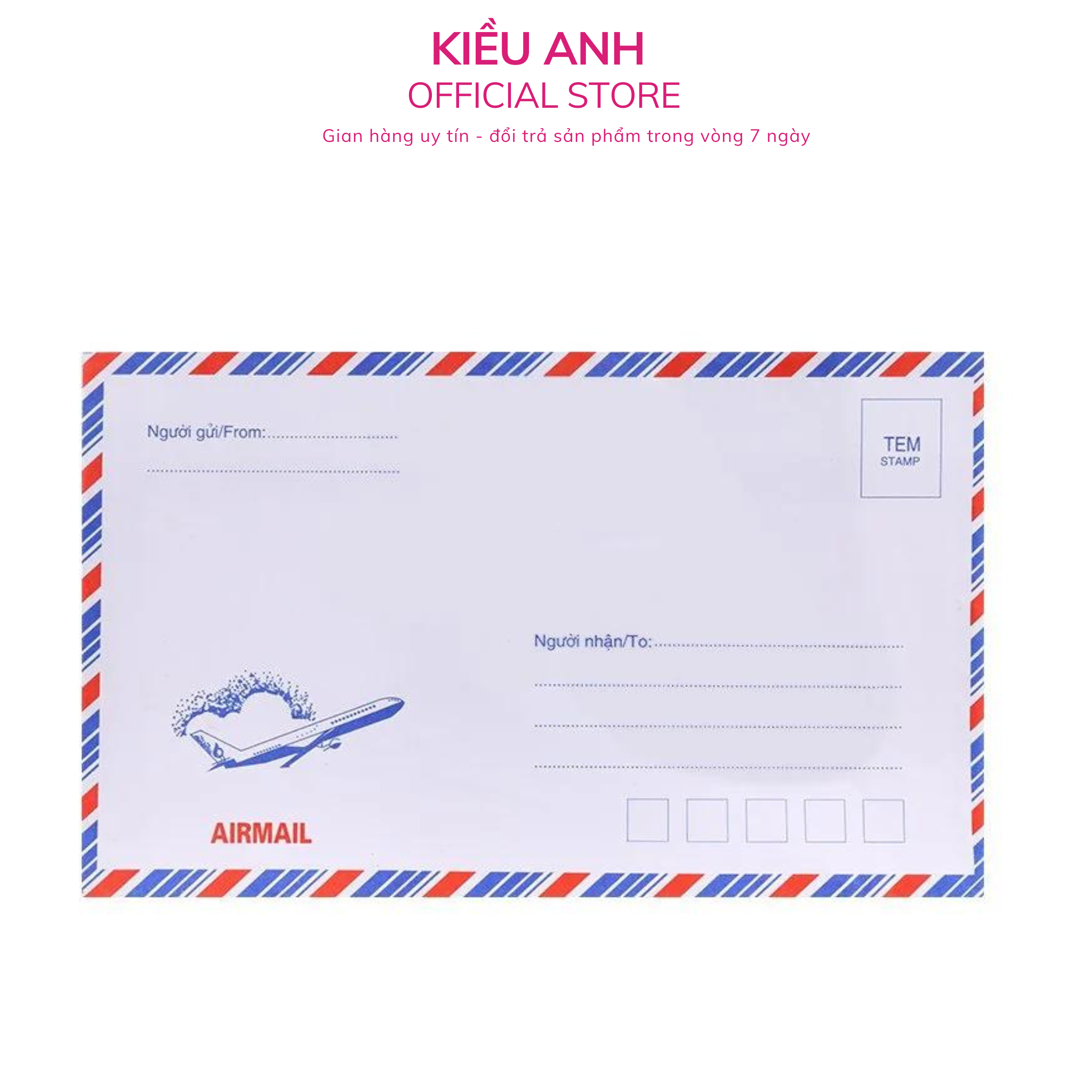 2 tập/200 chiếc phong bì thư/Phong bì bưu điện/phong bì máy bay 100 chiếc 1/tập có keo dính 2 mặt độ dày cao