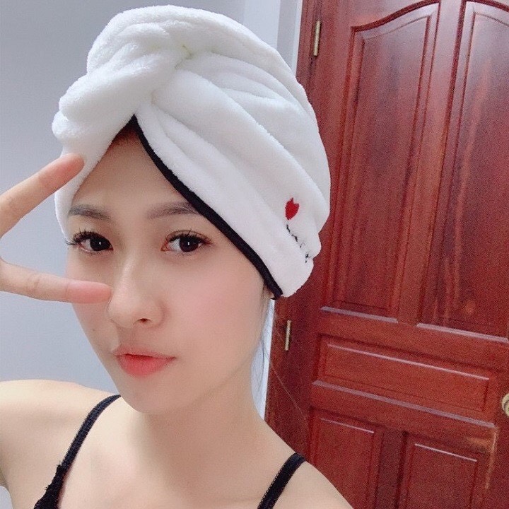Khăn lau khô tóc siêu tốc - mũ trùm đầu mềm mịn siêu thấm hút khăn quấn đầu làm khô tóc siêu nhanh khăn quấn tóc ủ tóc hàng hot