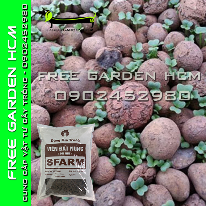 GÓI 5dm3 (3kg) ĐẤT NUNG SFARM/ SỎI NHẸ