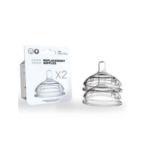 Hộp 2 núm ty bình sữa COMOTOMO size 2 cho bé từ 3-6 tháng