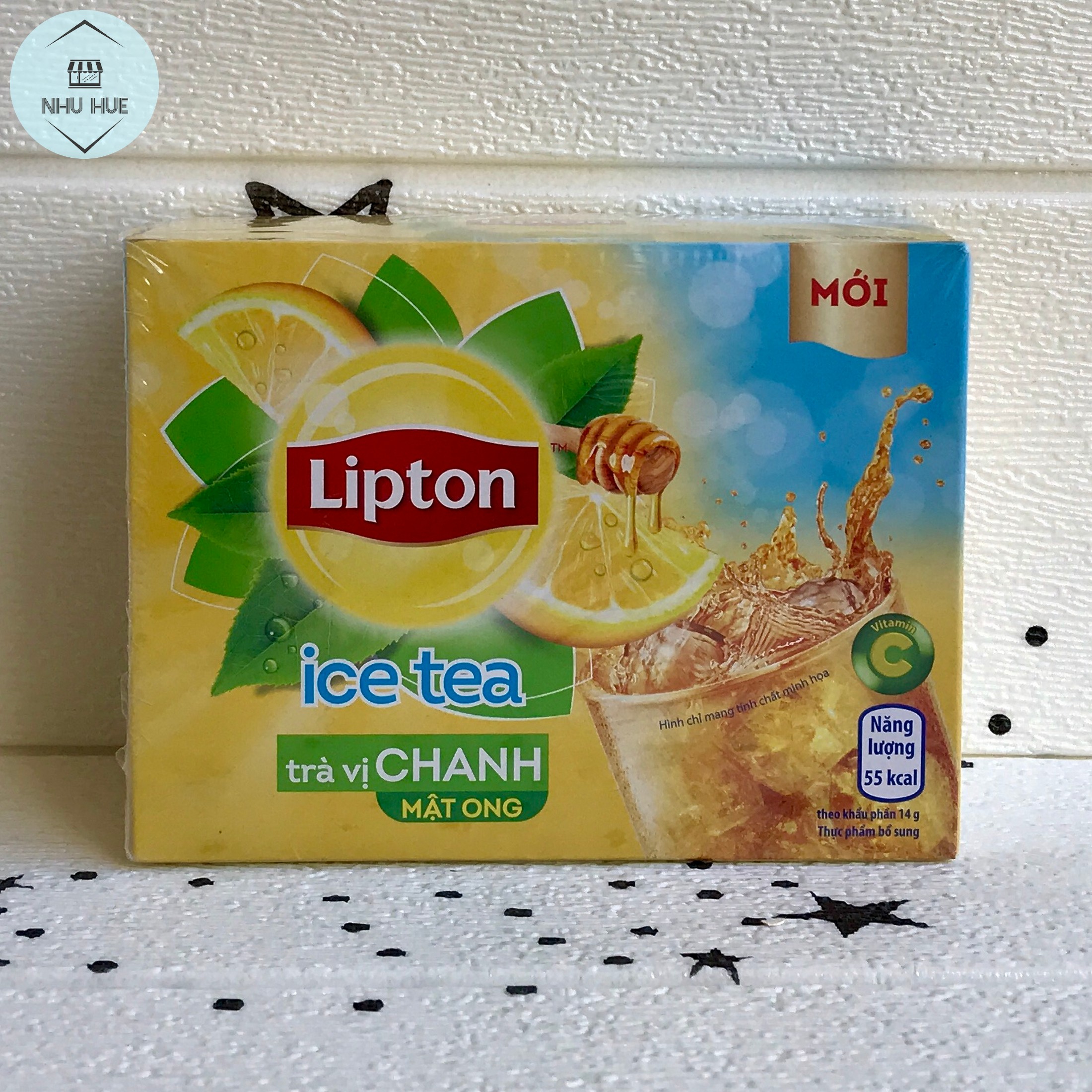 Trà hòa tan Lipton vị chanh (hộp 16 gói x 14g)