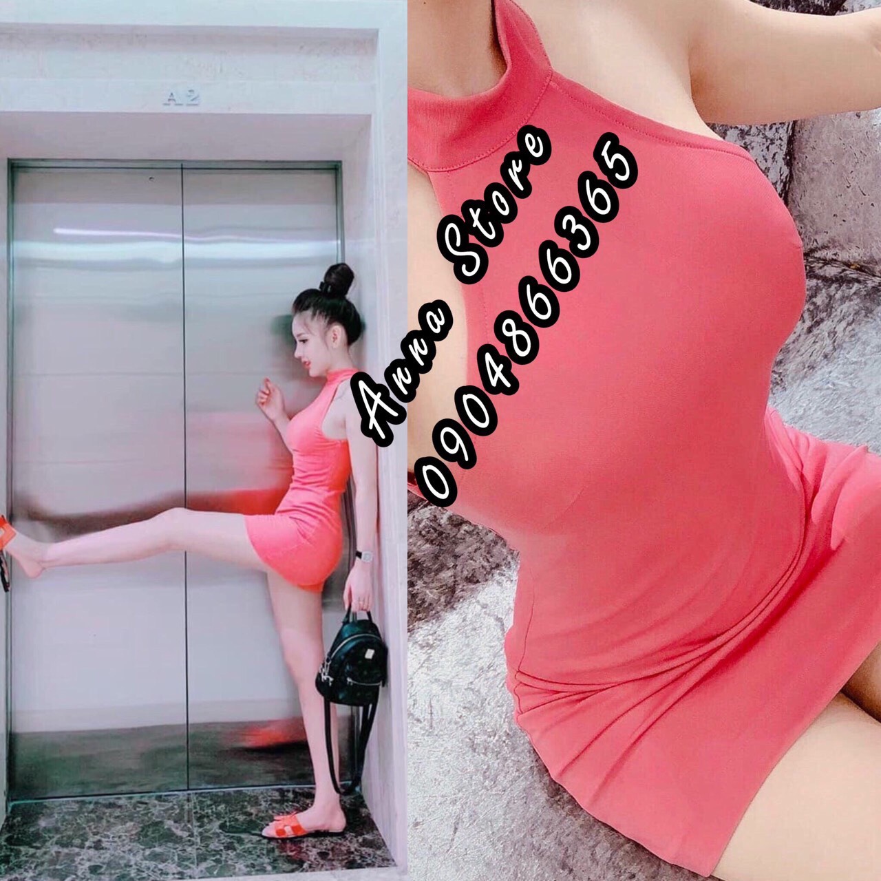 váy cổ yếm sát nách