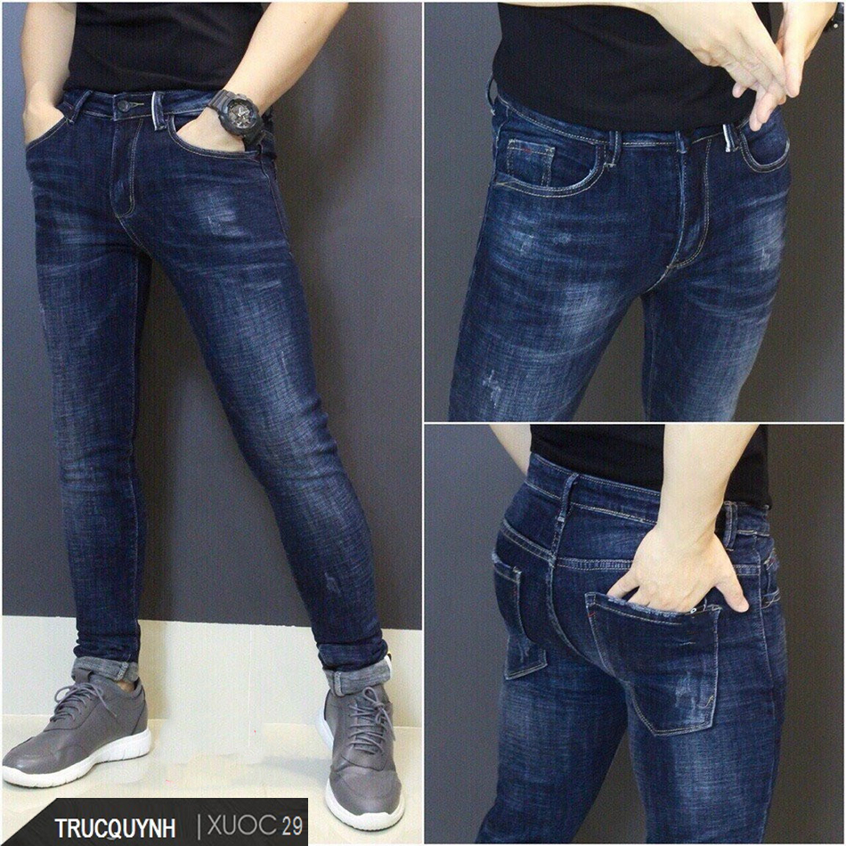 Quần jean nam chất bò cao cấp vải Jean co giãn 4 chiều cực đẹp form dáng skinny chuẩn_JEANCD212