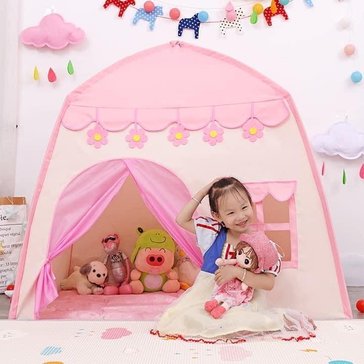 Lều công chúa cho bé s2 hàn quốc có rèm che, có đèn cho bé nếu các mẹ muốn-lều công chúa hoàng tử s2 cho bé hình lâu đài
