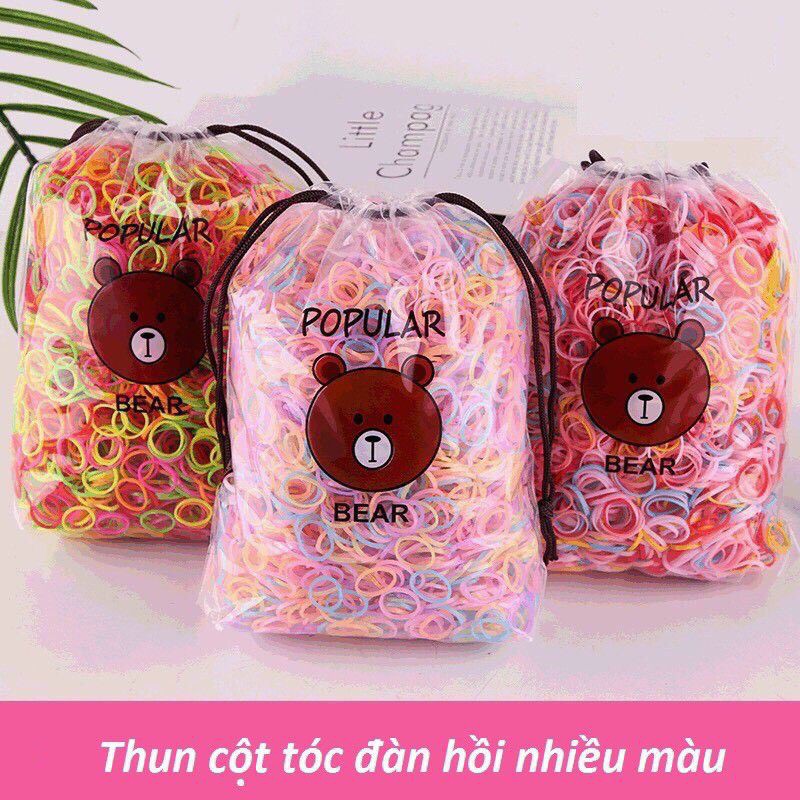 túi 4000 chun buộc tóc nhiều màu cho bé