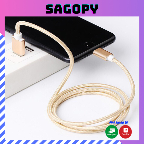 [HCM]Dây cáp sạc iphone Lightning Samsung type C Micro Oppo dây cáp sạc điện thoại dài 1m hỗ trợ sạc nhanh Sagopy