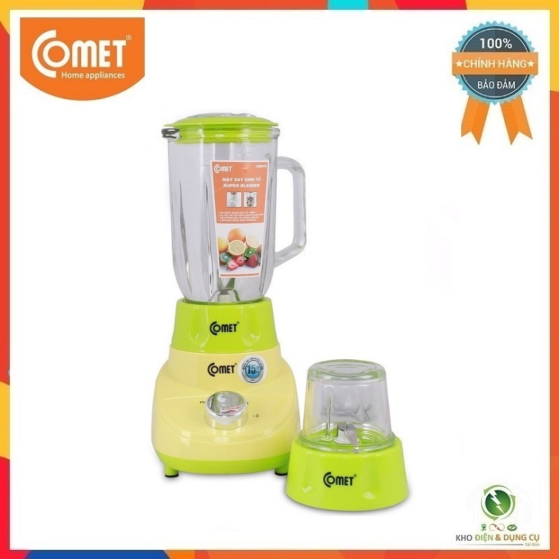 MÁY XAY SINH TỐ 2 CỐI THỦY TINH SIÊU BỀN COMET CM9976 ( 1.25 LÍT - BẢO VỆ CHỐNG QUÁ NHIỆT )