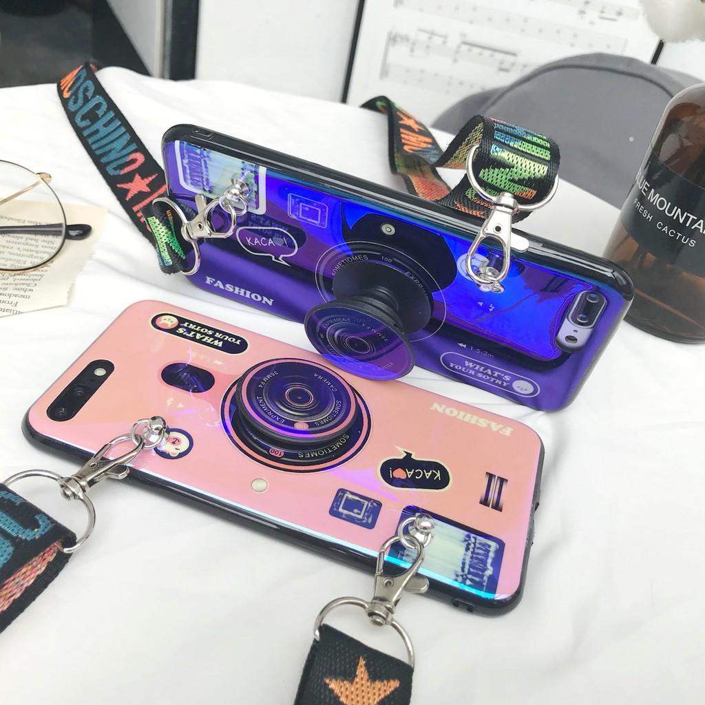 Ốp IPhone [ Tặng POP Kèm Dây Đeo ] Hình CAMERA Đáng Yêu