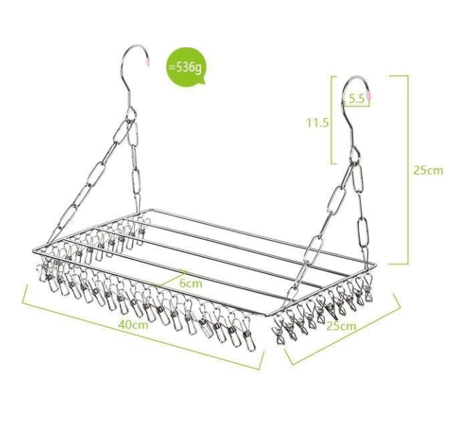 Drying Rack Đồ balcony stainless steel 36 hook clip-wall stickers 08 hook clip [hangers drying rack baby clothes drying rack Đồ children hanger drying Đồ hook chandelier clothesline drying hanger ]