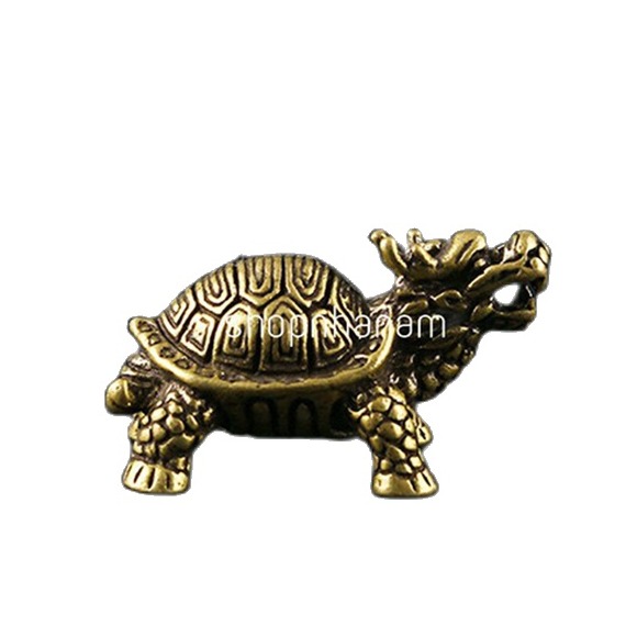 Tượng đồng phong thủy long quy rồng rùa trang trí vật phẩm phong thủy